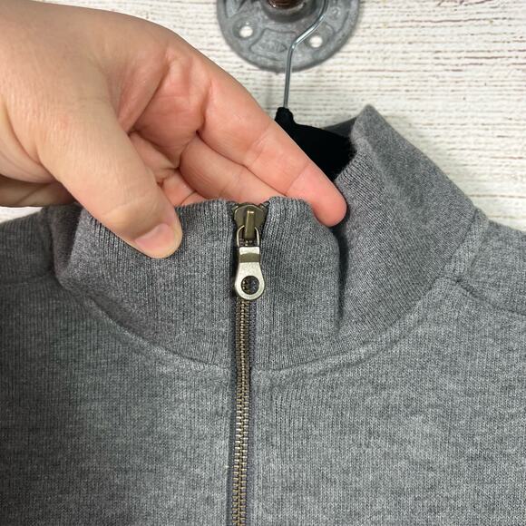 Turnbury Men's Gray Cotton Quarter Zip Pullover Sweater Size Medium - Picture 3 of 8